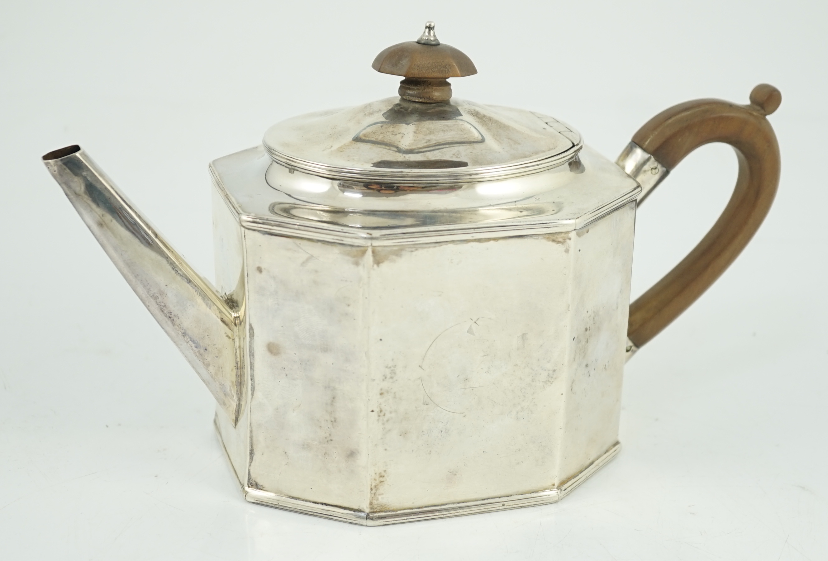 A George III silver teapot, by Robert Sharp